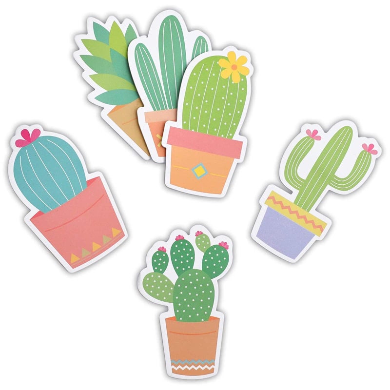 Paper Junkie Cactus Sticky Notes for Teacher Supplies, Cute Office Supplies & Cactus Desk Accessories - 2.75 x 4.5 in, Multicolor, 6-Pack - Image 5